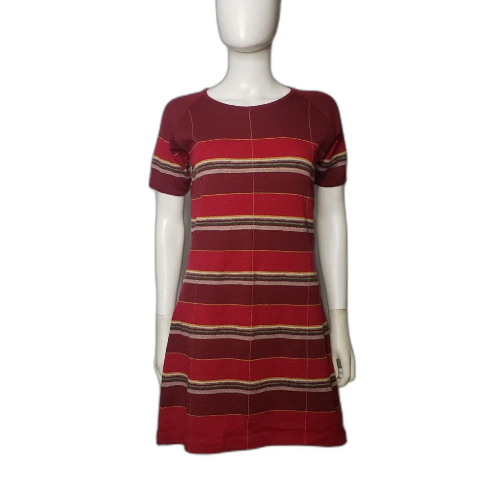 Vintage FREE PEOPLE Short Sleeve Wool Winter Dress Womens Size Medium